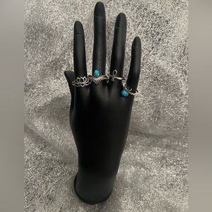 NEW: Choose Your 5 Pcs Elegant Vintage Stackable Style Finger Jewelry Decor